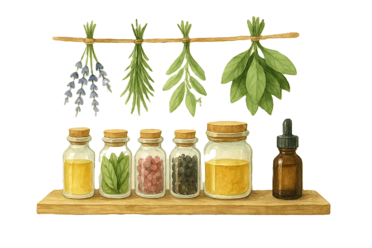 Herbal infusions and tinctures staged in the PureHerb studio